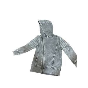 H & M Boy’s Hooded Casual Zip Up Gray Sweet Shirt Size 4-6